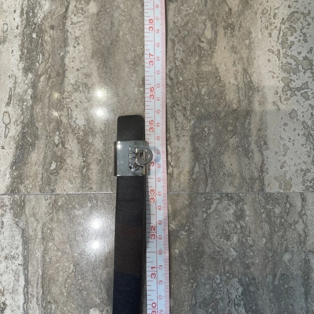 SALVATORE FERRAGAMO PONY HAIR ANIMAL PRINT BELT